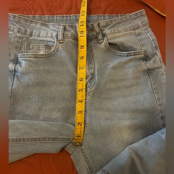 Light Blue Denim Wide Leg Jeans, Size S - Picture 8 of 10